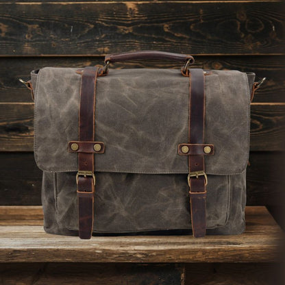 BRUGES | Messenger Bag aus Canvas und Leder