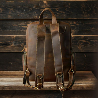 BASEL | Brauner Lederrucksack