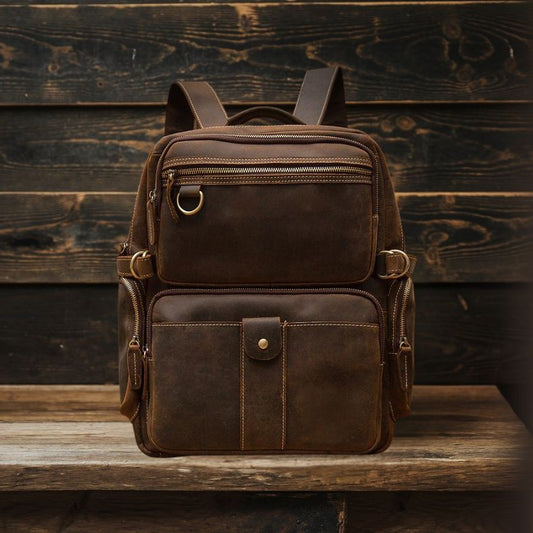 BASEL | Brauner Lederrucksack
