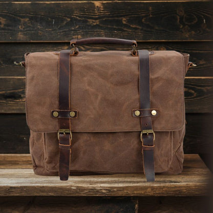 BRUGES | Messenger Bag aus Canvas und Leder