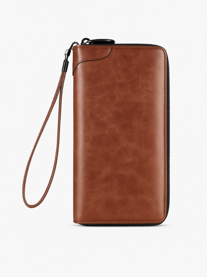 Annalori – RFID Leder Reißverschluss Clutch