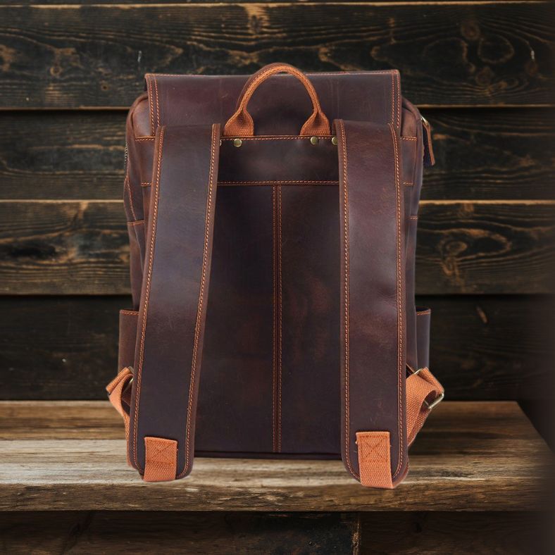 BIEFELD | Brauner Lederrucksack