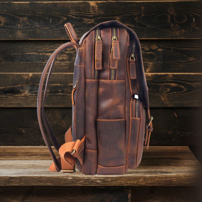 BIEFELD | Brauner Lederrucksack