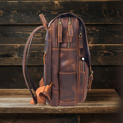 BIEFELD | Brauner Lederrucksack