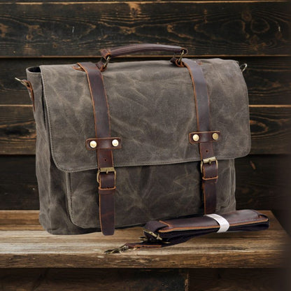 BRUGES | Messenger Bag aus Canvas und Leder