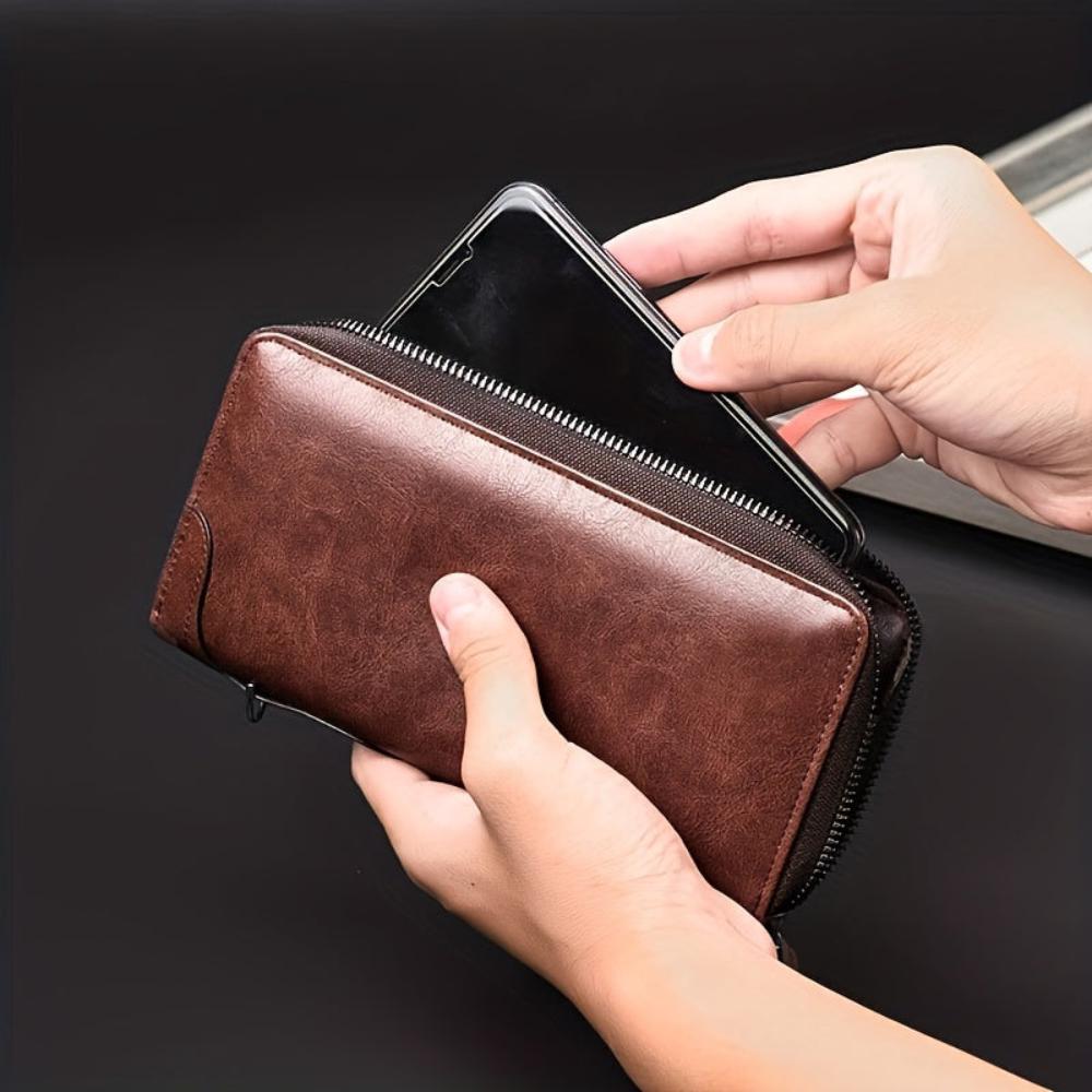 Annalori – RFID Leder Reißverschluss Clutch
