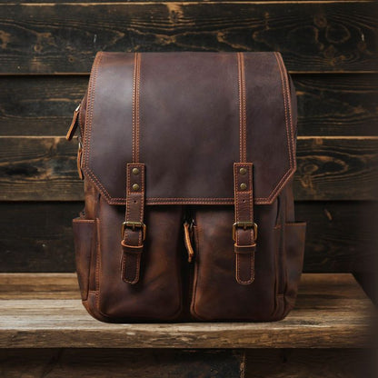 BIEFELD | Brauner Lederrucksack