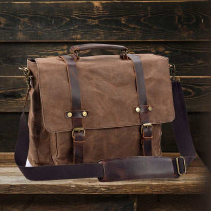 BRUGES | Messenger Bag aus Canvas und Leder