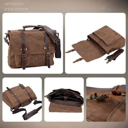 BRUGES | Messenger Bag aus Canvas und Leder