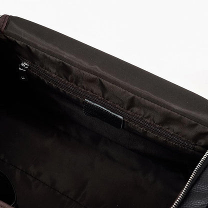 CHARLEROI | Schwarze Reisetasche aus Leder
