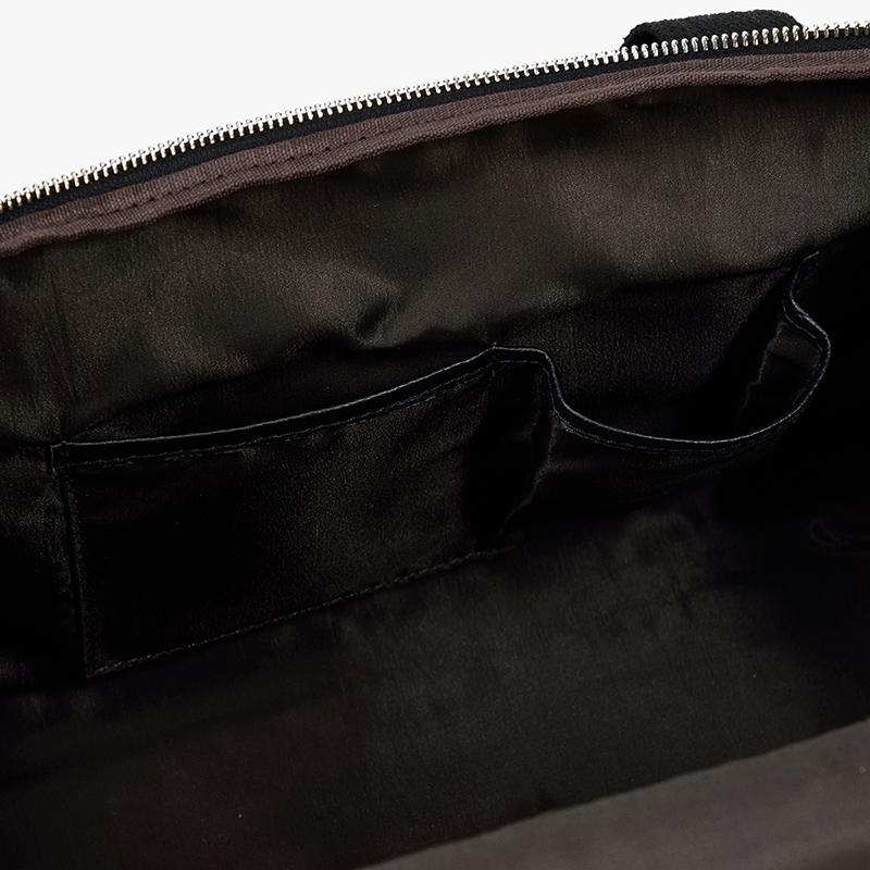 CHARLEROI | Schwarze Reisetasche aus Leder
