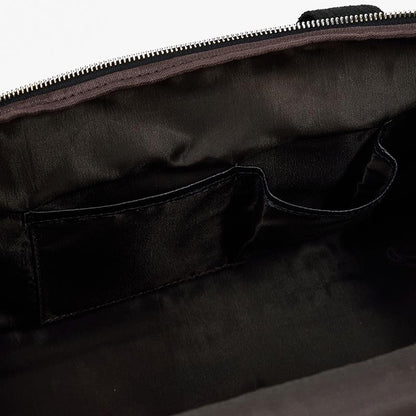 CHARLEROI | Schwarze Reisetasche aus Leder