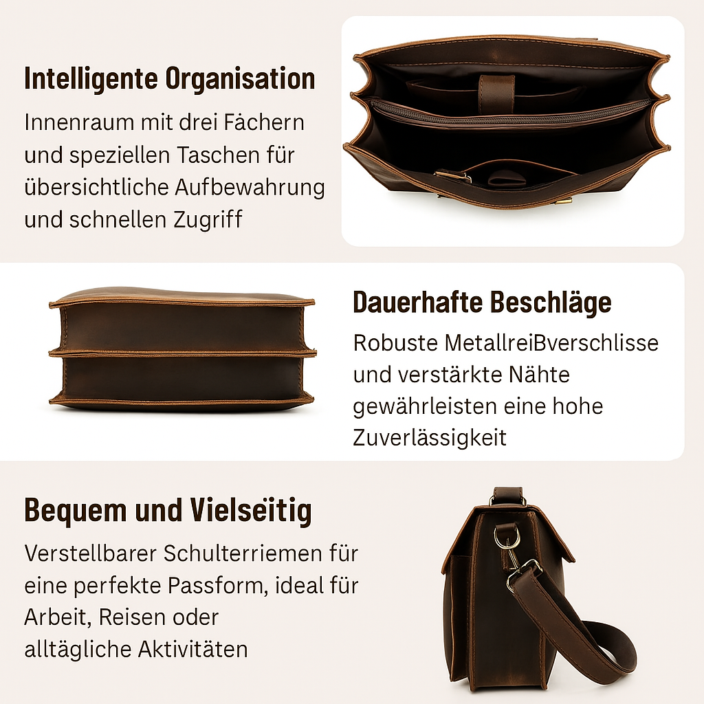 COLMAR | Umhängetasche aus braunem Leder