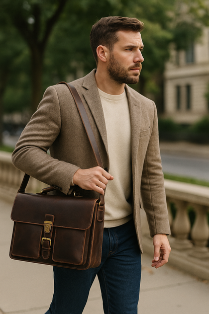 COLMAR | Umhängetasche aus braunem Leder