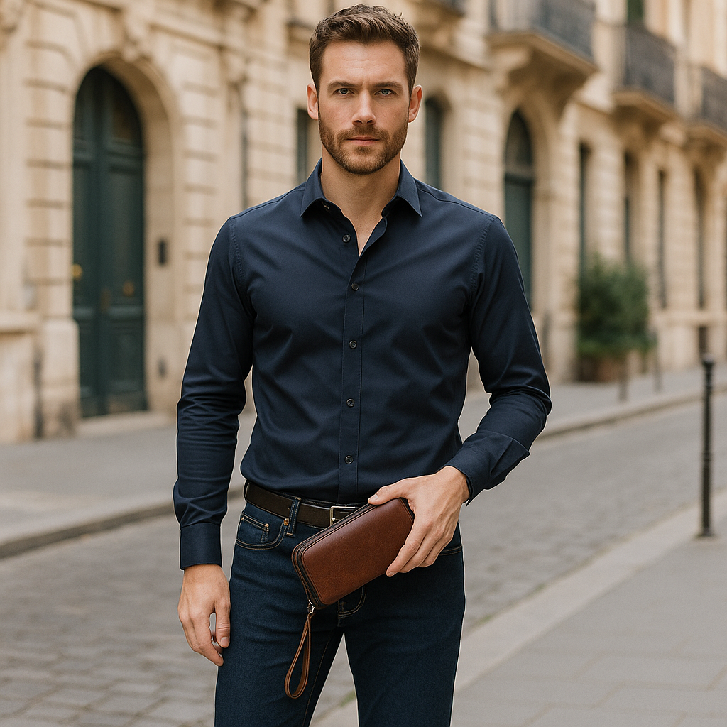 Annalori – RFID Leder Reißverschluss Clutch