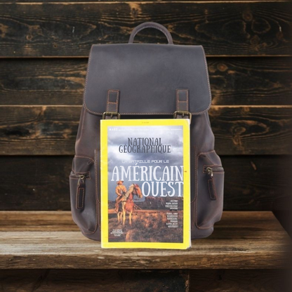 FLAM | Lederrucksack mit Kordelzug