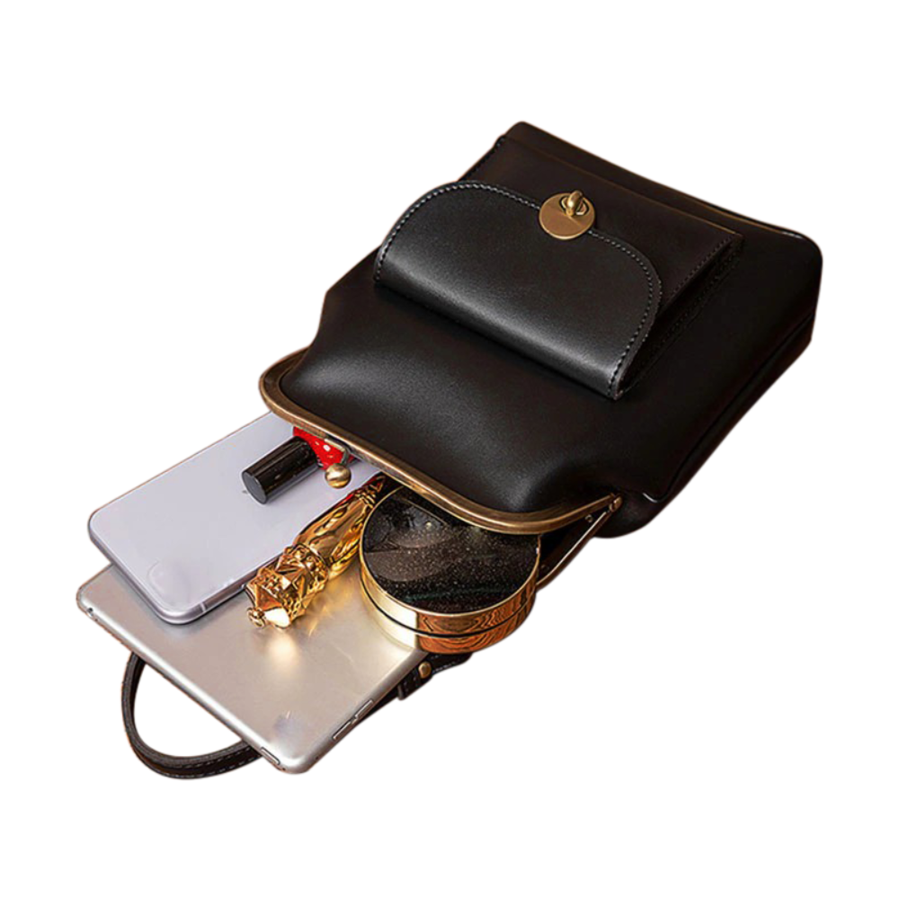 Margareta – Vintage Kussverschluss Schultertasche