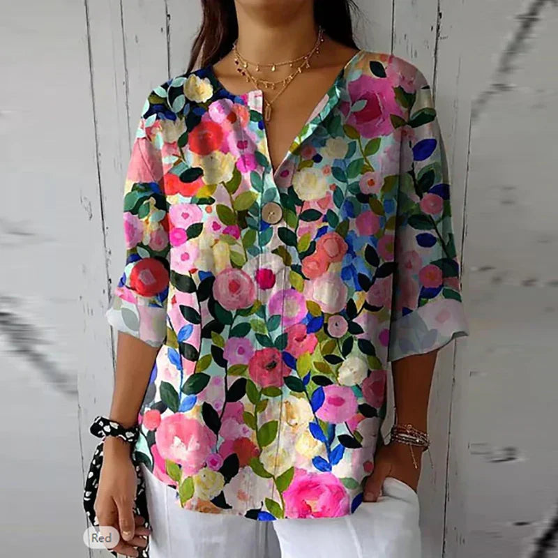Marilena – Florale Vintage-Bluse