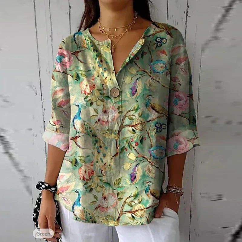Marilena – Florale Vintage-Bluse