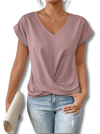 Lea | Bequemes T-Shirt mit Sweetheart-Ausschnitt für den Alltag