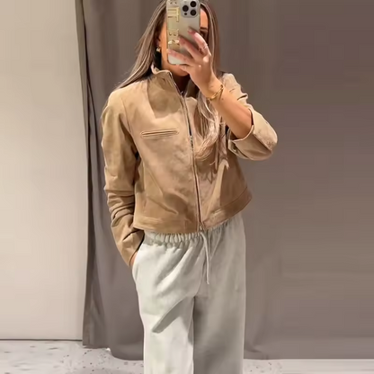 Isabella | Elegante Wildlederjacke für einen stilvollen Look