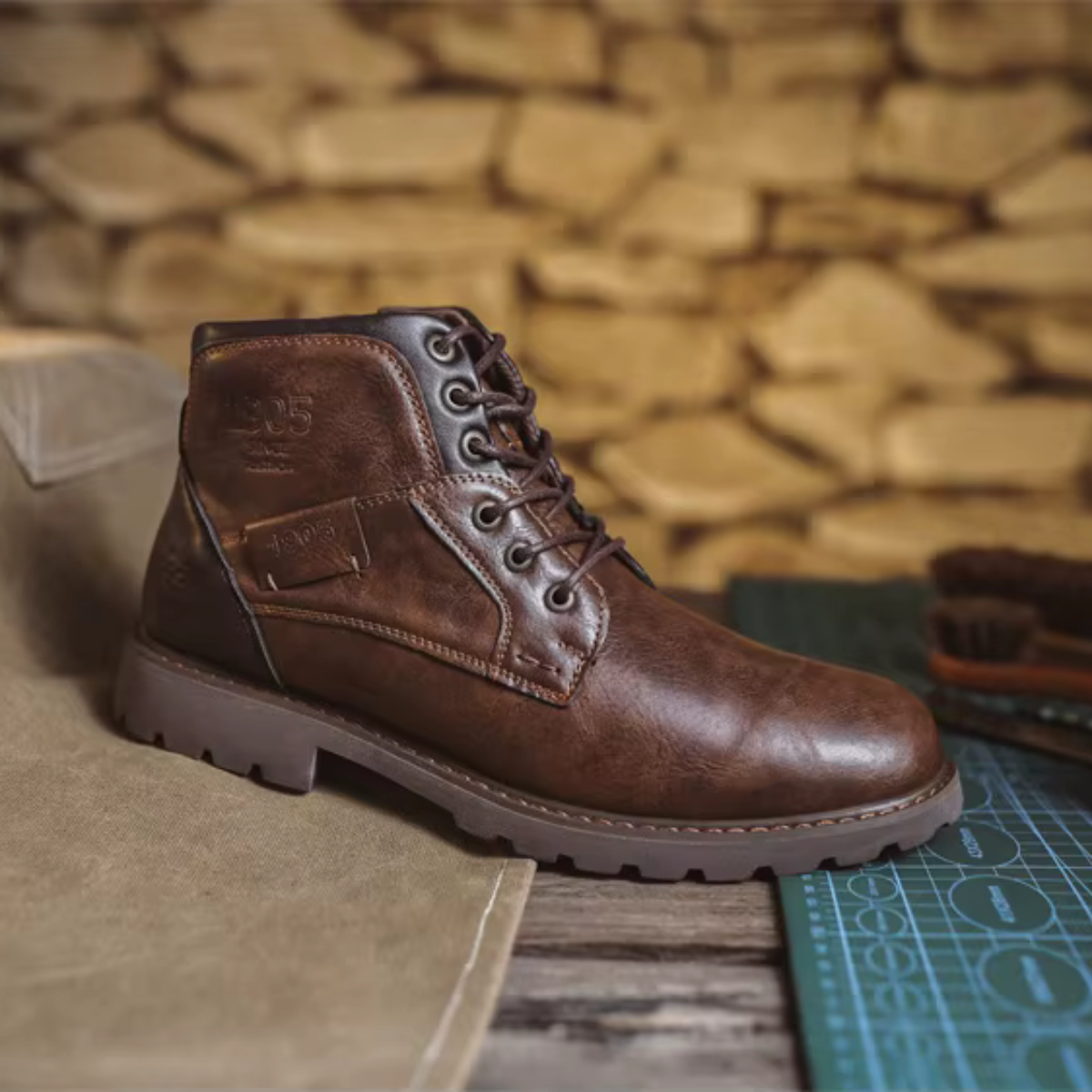 Eisenhart | Leder-Schnürstiefeletten