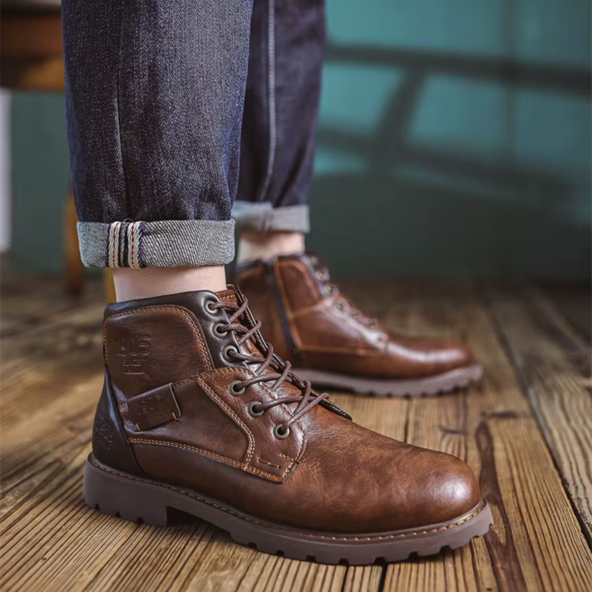 Eisenhart | Leder-Schnürstiefeletten