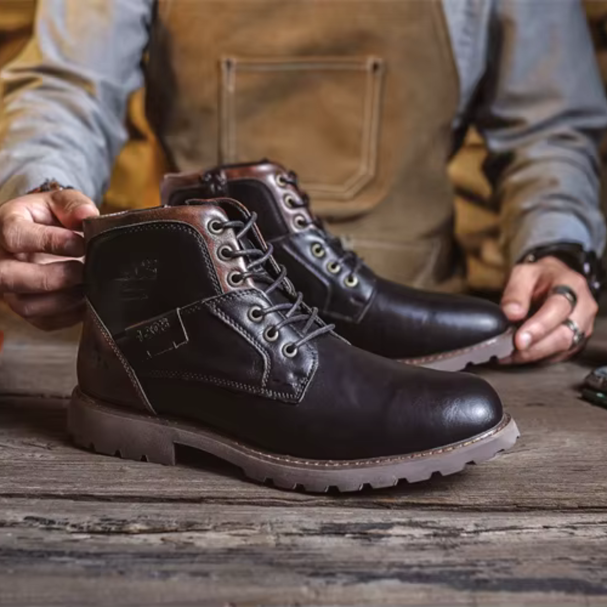 Eisenhart | Leder-Schnürstiefeletten