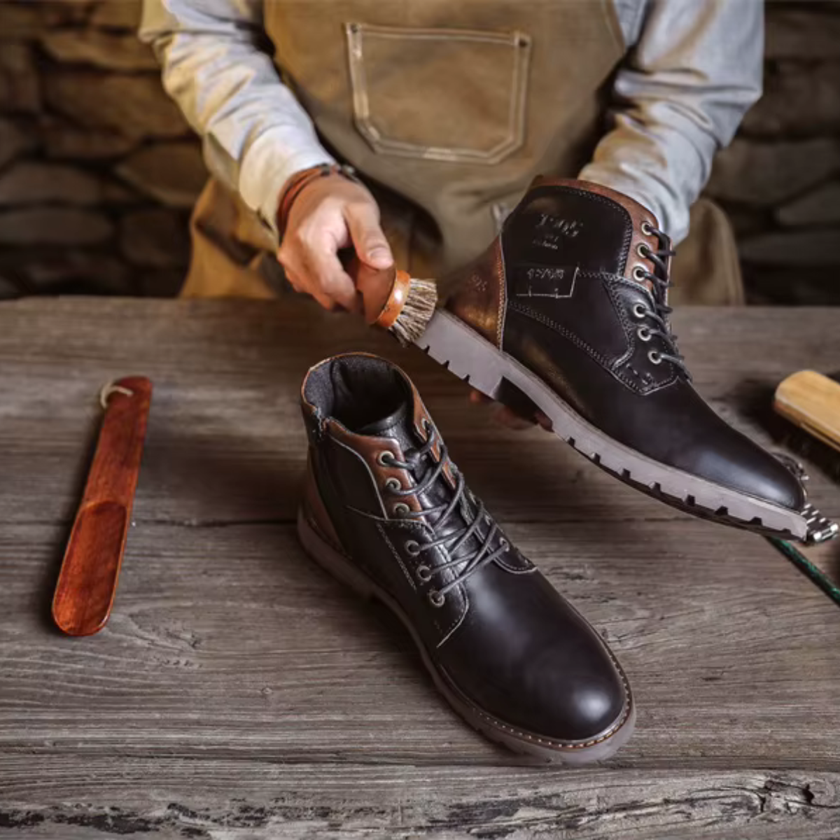 Eisenhart | Leder-Schnürstiefeletten