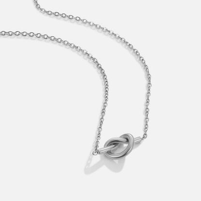 Adela Silver Knot Necklace