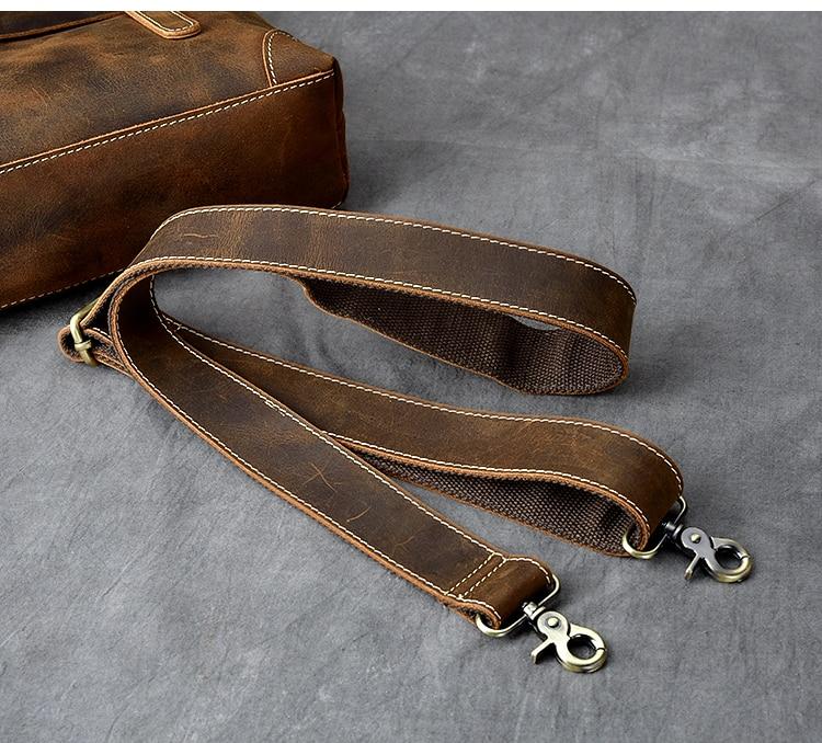 YPERN | Braune Lederhandtasche