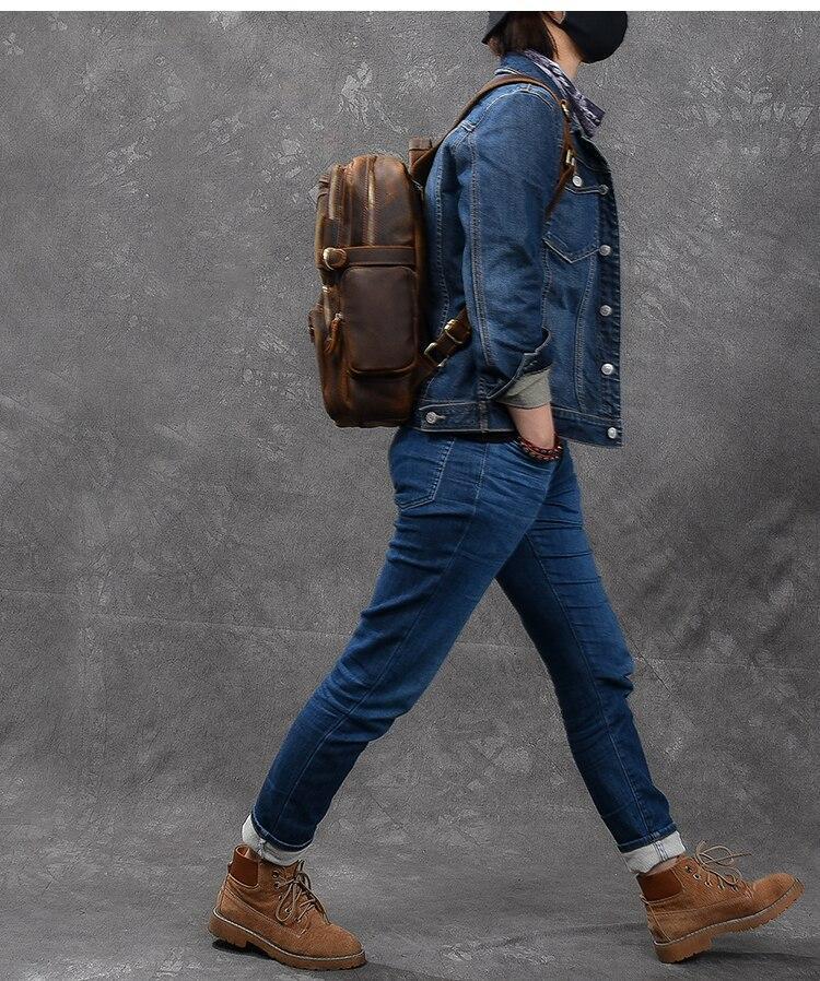 BASEL | Brauner Lederrucksack
