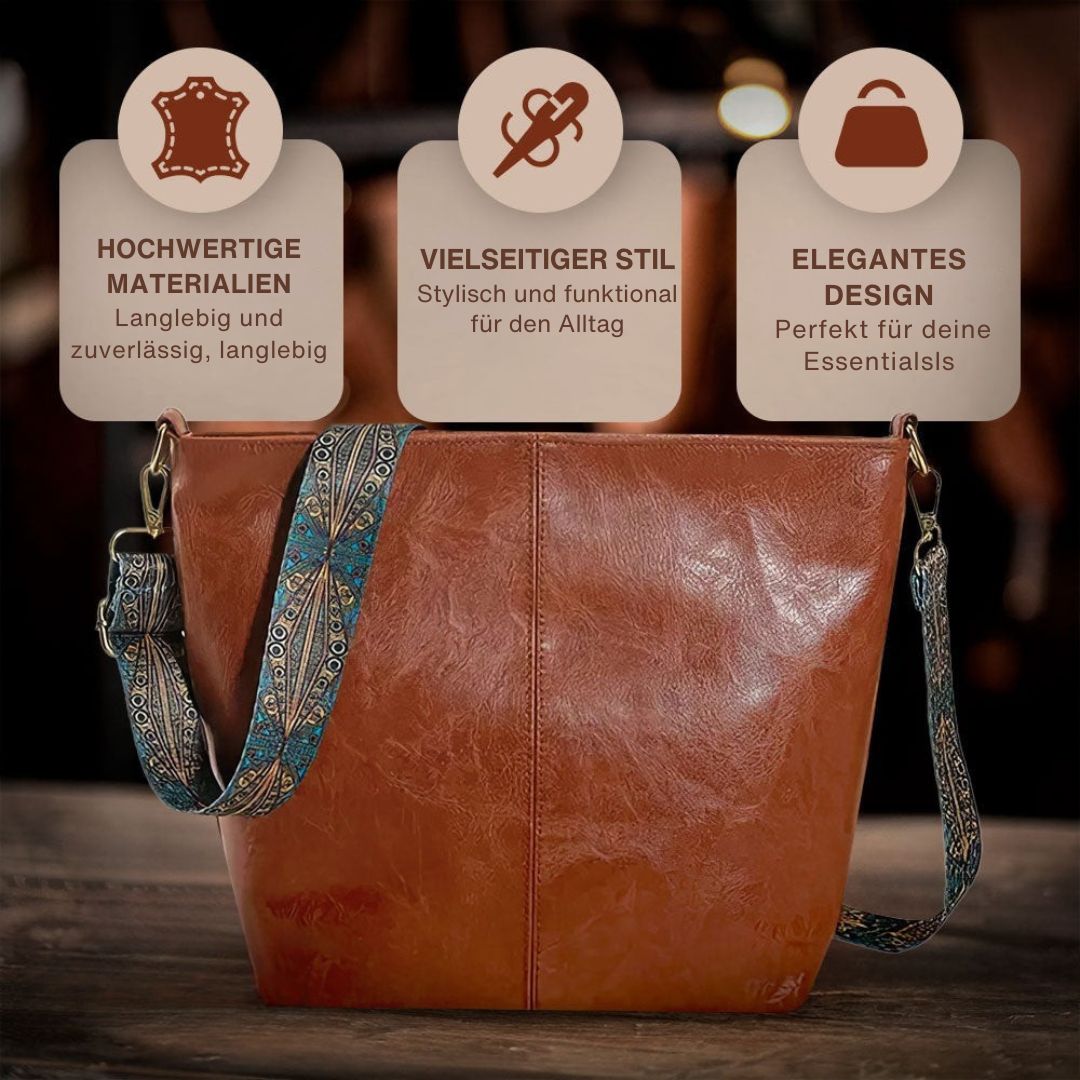 Gretas - Vintage Leder-Schultertasche