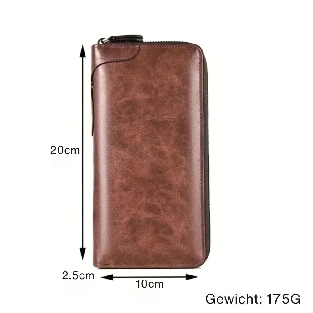 Annalori – RFID Leder Reißverschluss Clutch