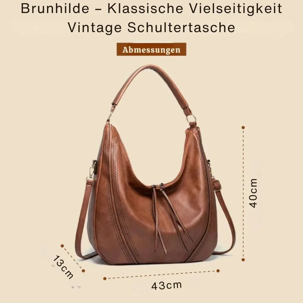 Hildebrun – Klassische Vielseitigkeit Vintage Schultertasche