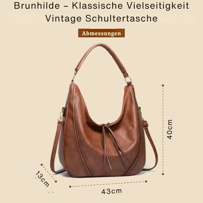 Hildebrun – Klassische Vielseitigkeit Vintage Schultertasche