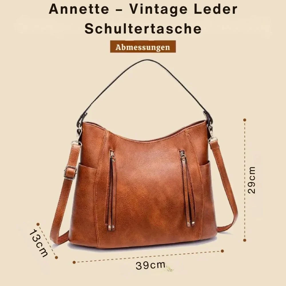 Annette – Vintage Leder Schultertasche
