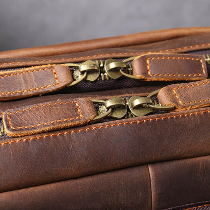 BIEFELD | Brauner Lederrucksack