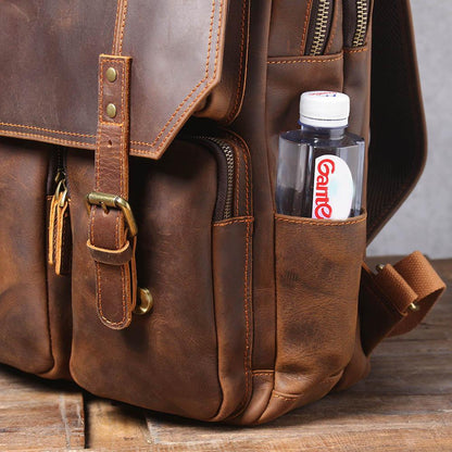 BIEFELD | Brauner Lederrucksack