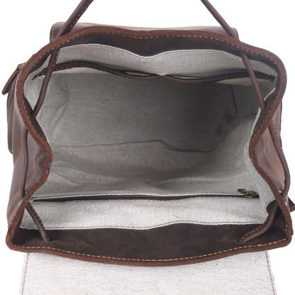 FLAM | Lederrucksack mit Kordelzug